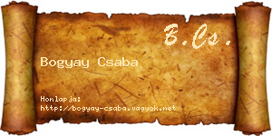 Bogyay Csaba névjegykártya